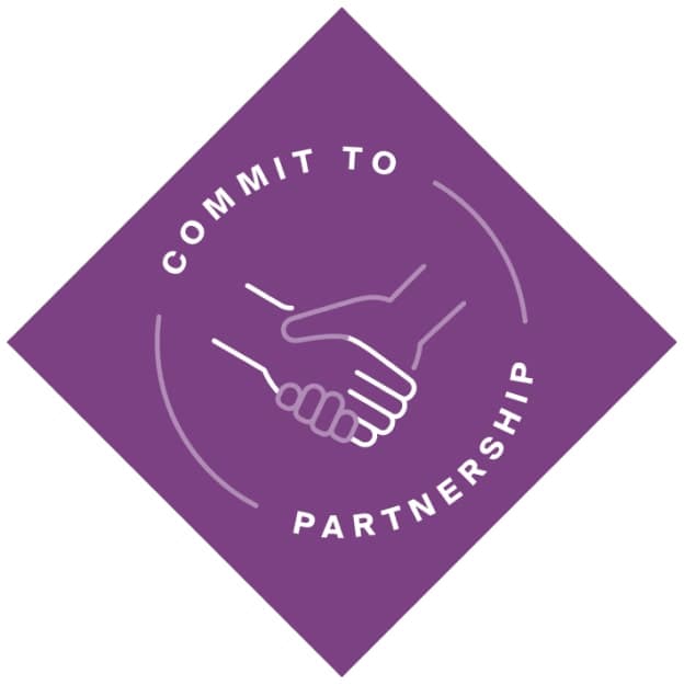 Commit to partnership graphic